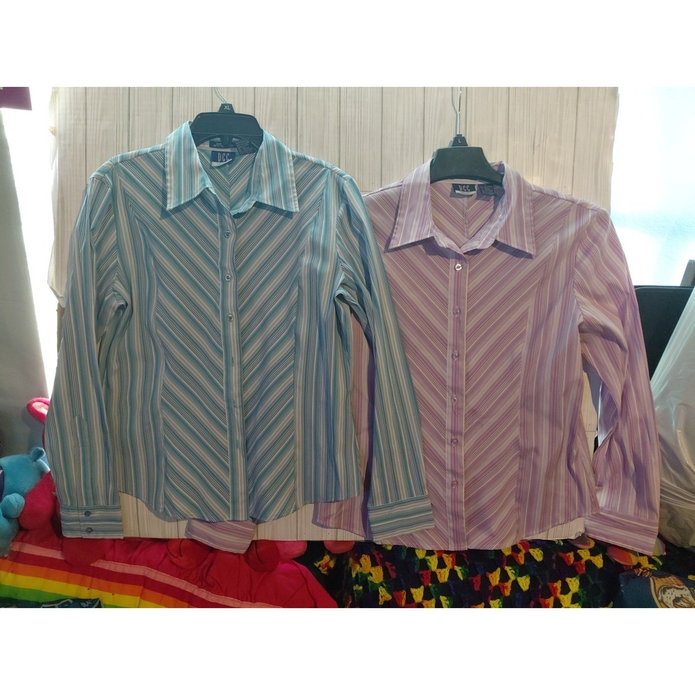 Vintage‎ DCC Missy Women Shirt Sz M/L  Grandmacore Y2K Style Office Classic Wear
